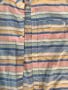 Striped Short Sleeve Button-Up Shirt