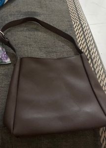 Chic Brown Leather Hobo Bag