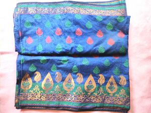 Vibrant Blue cotton Saree
