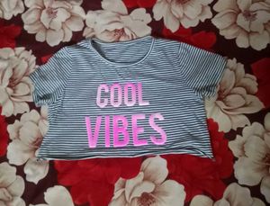 Striped Crop Top "Cool Vibes"