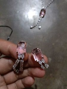 Sparkling Rhinestone Necklace &amp; Earring Set