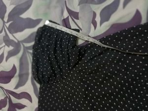 Chic Polka Dot Sheer Top, puff sleeves