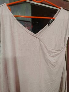 Light Pink Stylish Assymetrical Top