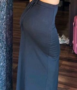 Elegant Black Slit Maxi Skirt M-XL