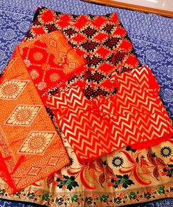 Red &amp; Gold Patterned lehnga