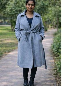 Elegant Grey Trench Coat
