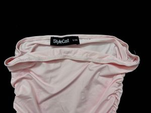 NEW Light Pink Strapless Ruched Dress