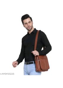 Stylish Men's Leather Sling Bag/ Cross Bag