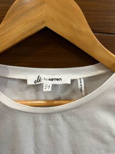 White Ruched Side T-Shirt