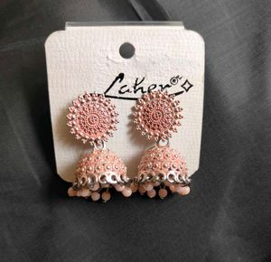 Rose Gold Jhumka Earrings with 2 FREE GIFTS
