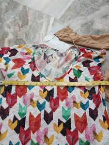 Vibrant Geometric Print Top