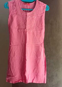 pink Embroidered Short Kurti Chic &amp; versatile