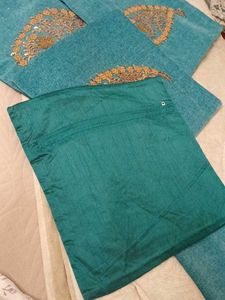 5 Teal Embroidered covers