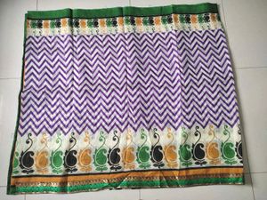 New White Combination Saree
