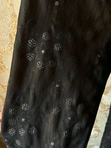 Sheer Black Floral Lace Leggings