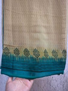 Beige Saree