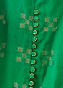 Vibrant Green Printed Kurta gown