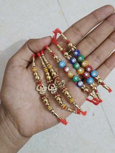 Set of 6 Colorful Rakhi Bracelets