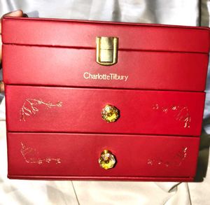Charlotte tilbury Elegant Red Jewelry Box with Mir