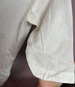 Classic White Linen Kurta