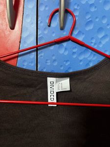 Brown Cropped Square Neck Top
