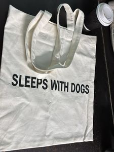 "Sleeps with Dogs" Tote Bag