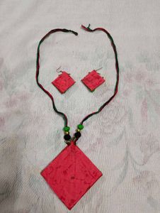 Boho Fish Pendant Necklace &amp; Earrings Set
