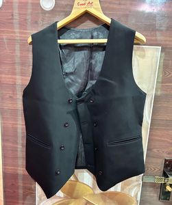Men's Black Formal Waistcoat