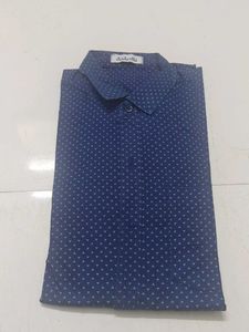 Men's Blue Printed Shirt
