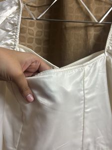 Elegant White Puff Sleeve Mini Dress