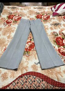 Grey Wide-Leg Trousers