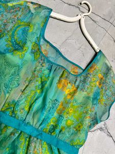Vintage Floral Print Dress