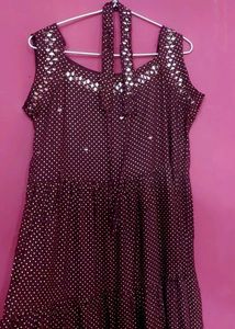 Women's Polka Dot Kurta with Sequins