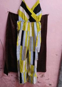 Boho Patchwork Stylish Neon Jumpsuit