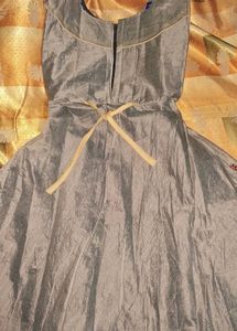 Embroidered Grey Ethnic long kurti