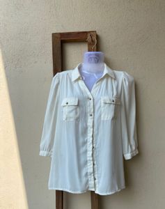 Elegant White Pocket Shirt