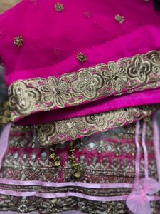 Ethnic Gown Pink & Gold Embroidered