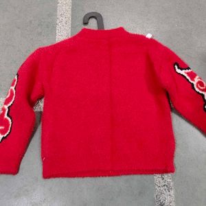 Cute Red Bunny Face Sweater