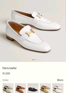 Authentic HERMES White Loafers