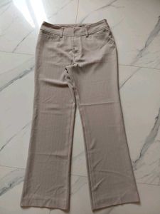 Classic Striped Beige Trousers