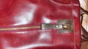 100%PURE PREMIUM Vegan Leather Maroon Backpack
