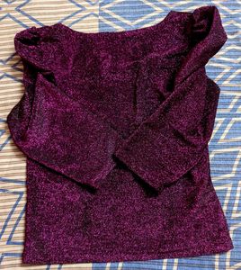 PURPLE GLITTERY PARTY TOP ✨💜