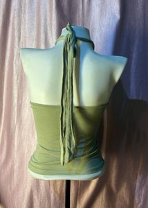 Olive Green Halter Neck Tank Top
