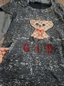 Girl's Graphic Hoodie Dress