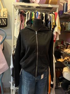 Black Zip-Up Hoodie