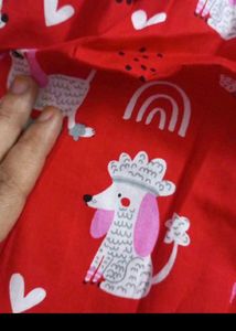 5-6 year Cute Red Dog Print Girls Dress