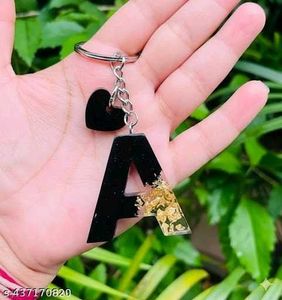 Initial 'G' Resin Keychain