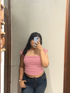 Cute Pink Ruched Crop Top
