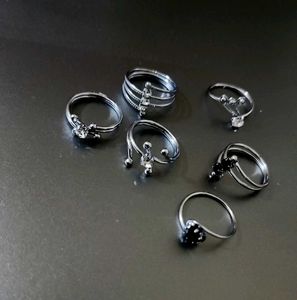 Stackable Silver Rings Set of 6