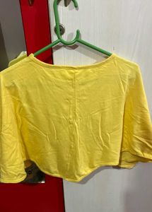 Yellow 'My Ex' Crop Top